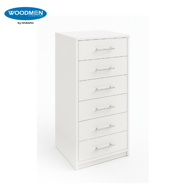 Chest of 6 Drawers - Engineered Wood Storage Cabinet, Sleek & Durable